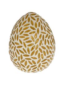 Uovo di Pasqua decorativo in vetro con mosaico Murilia 2 pz, Vetro, Bianco, dorato, Ø 8 x Alt. 10 cm