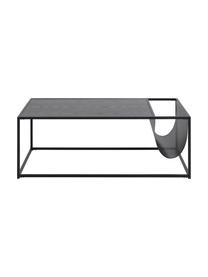 Table basse avec porte-revues Seaford, Noir, larg. 110 x haut. 40 cm