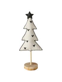 Decoratieve kerstboomset Skagen, 4-delig, Grijs, zwart, wit, lichtbruin, B 13 x H 32 cm