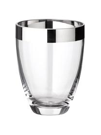 Vase en verre soufflé bouche Charlotte, Verre de platine, Transparent, haut. 16 cm