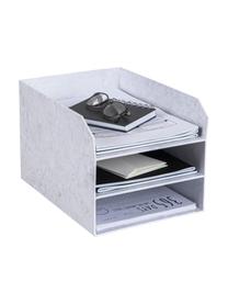 Organizer documenti  Trey, Cartone solido laminato
(100% carta riciclata), Bianco marmorizzato, Larg. 23 x Alt. 21 cm