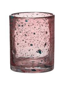 Teelichthalter Mina aus Glas, Glas, Pink, Ø 11 x H 12 cm