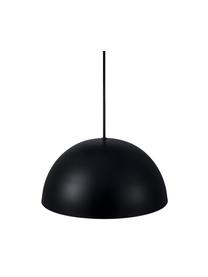Lámpara de techo Ellen, estilo escandinavo, Pantalla: metal recubierto, Anclaje: metal recubierto, Cable: cubierto en tela, Negro, Ø 30 x Al 15 cm