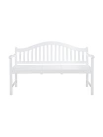 Tuinbank Banquette, Gelakt acaciahout, Wit, B 140 x D 60 cm