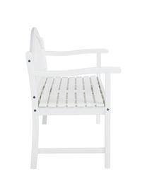 Gartenbank Banquette, Akazienholz, lackiert, Weiss, B 140 x T 60 cm