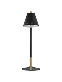 Retro-Schreibtischlampe Pine, Lampenschirm: Metall, Schwarz, Gold, 15 x 47 cm