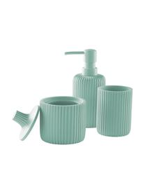 Badkamer accessoiresset Valerie, 3-delig, Kunststof, Turquoise, Set met verschillende formaten