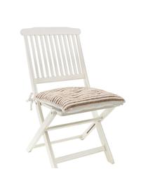 Cojín para silla de yute Faeka, Parte superior: yute, algodón, Parte trasera: 100% algodón, Beige, blanco, An 40 x L 40 cm