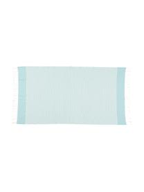 Lot de serviettes de bain légère avec trame Lurex Copenhague, 3 élém., Bleu ciel, couleur argentée, blanc, Lot de différentes tailles