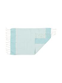 Lot de serviettes de bain légère avec trame Lurex Copenhague, 3 élém., Bleu ciel, couleur argentée, blanc, Lot de différentes tailles