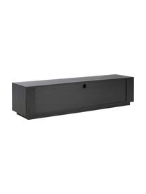 Credenza bassa in finitura di legno di frassino nero Noel, Pannello di fibra a media densità (MDF) con finitura in legno di frassino, Legno, nero verniciato, Larg. 180 x Alt. 45 cm