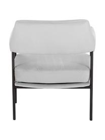 Fauteuil lounge en velours Zoe, Gris