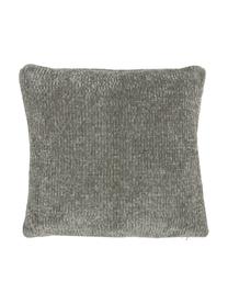 Housse de coussin 45x45 verte chenille Beckett, 100 % polyester, Vert, larg. 45 x long. 45 cm