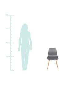 Krzesło Leon, 2 szt., Nogi: metal, tworzywo sztuczne,, Szary, S 44 x W 80 cm