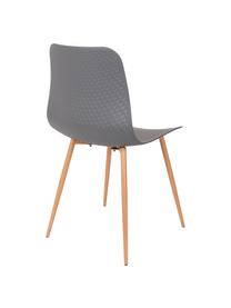 Krzesło Leon, 2 szt., Nogi: metal, tworzywo sztuczne,, Szary, S 44 x W 80 cm