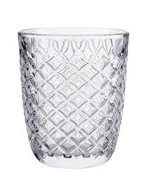 Verres à cocktails avec embossages décoratifs Arlequin, 6 pièces, Transparent