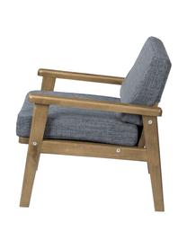 Sillón infantil Lounge, Tapizado: poliéster, Estructura: madera de caucho, Gris, marrón, An 40 x Al 35 cm