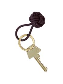 Schlüsselanhänger Knot, Leder, Bordeaux, Ø 4 cm