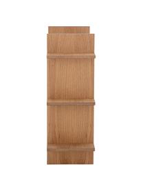 Estante de pared de madera Gitt, Tablero de fibras de densidad media (MDF) con chapado en madera de roble, Madera, An 70 x Al 70 cm