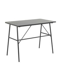 Bureau Pascal in zwart, Tafelblad: MDF, Frame: gepoedercoat metaal, Zwart, B 100 x H 75 cm