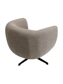 Fauteuil pivotant gris Ricky, Tissu gris, larg. 56 x prof. 55 cm