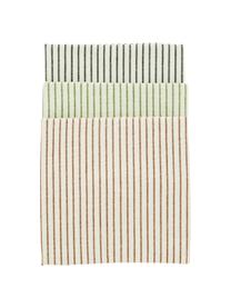 Komplet ręczników kuchennych z bawełny Sienna, 3 elem., 100% bawełna, Ecru, czarny, zielony, brązowy, S 50 x D 70 cm