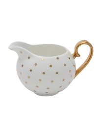 Vergoldenes Milchkännchen Miss Golightly, 100 ml, Bone China, vergoldet, Weiss, Gold, Ø 6 x H 7 cm