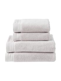 Lot de serviettes de bain en coton bio Premium, 4 élém., 100 % coton bio, certifié GOTS
Qualité supérieure 600 g/m²

Le matériau est certifié STANDARD 100 OEKO-TEX®, IS025 189577, OETI, Gris clair, Lot de différentes tailles