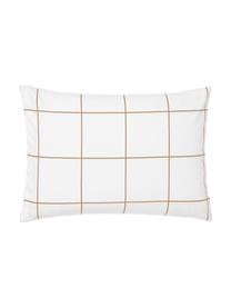 Funda de almohada doble cara de franela invernal Vince, Beige, blanco, An 45 x L 110 cm