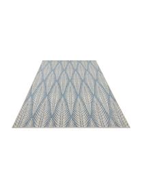 Design in- en outdoor vloerkleed Pella met grafisch patroon, 100% polypropyleen, Blauw, beige, B 200 x L 290 cm (maat L)