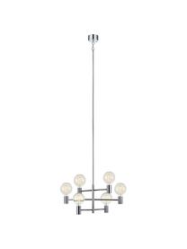 Lampada a sospensione in argento Capital, Baldacchino: ottone cromato, Cromo, Ø 63 cm