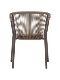 Chaise de jardin à accoudoirs Lay, Tissu beige, brun, larg. 63 x prof. 59 cm