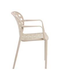 Krzesło ogrodowe składane z tworzywa sztucznego Isa, 2 szt., Tworzywo sztuczne, Beżowy, S 58 x G 58 cm