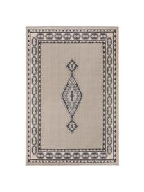 Tapis d'extérieur vintage River, Beige, bleu