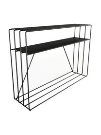 Metalen sidetable Ria, Staal, gepoedercoat, Zwart, B 125 x H 86 cm