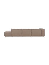 Modulare XL-Ottomane Lennon, Bezug: 100 % Polyester Der strap, Gestell: Massives Kiefernholz FSC-, Füße: Kunststoff, Webstoff Taupe, B 357 x T 119 cm, Rückenlehne links