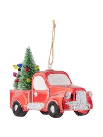 Bruchfeste Baumanhänger Truck, 2er-Set, Kunststoff, Rot, Weiß, Grün, B 12 x H 9 cm