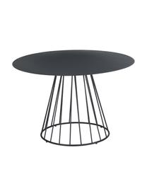 Mesa de comedor redonda de metal Maggie, Ø 120 cm, Tablero: madera contrachapada, met, Estructura: metal recubierto, Madera, negro, Ø 120 x Al 75 cm