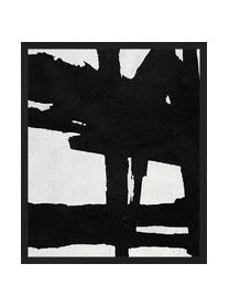 Lámina decorativa Abstract Black, Negro, blanco, An 53 x Al 63 cm
