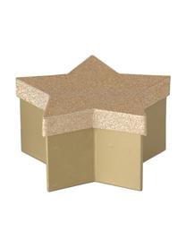 Set de cajas para regalo Star, 3 pzas., Papel, Dorado, Set de diferentes tamaños