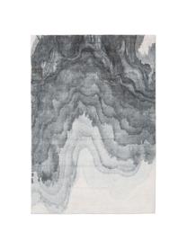 Tappeto con motivo ondulato in tonalità grigie Mara, 100% poliestere, Tonalità grigie, Larg. 80 x Lung. 150 cm (taglia XS)