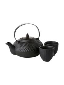 Set de té Agada, 3 pzas., Negro, Set de diferentes tamaños