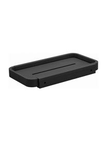 Zeepbakje Rim voor wandbevestiging, Gecoat aluminium, Zwart, B 22 x H 2 cm