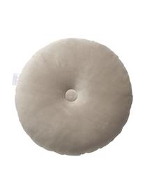 Rundes glänzendes Samt-Kissen Monet, Bezug: 100 % Polyestersamt, GRS-, Beige, Ø 40 cm