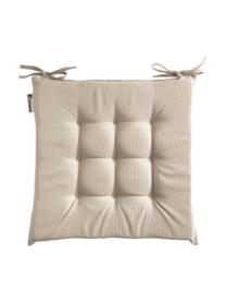 Outdoor stoelkussen Olef in beige, 100% katoen, Beige, B 40 x L 40 cm