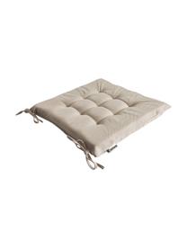 Outdoor stoelkussen Olef in beige, 100% katoen, Beige, B 40 x L 40 cm