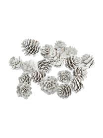 Deko-Zapfen-Set Pinecones, 18 Stück, Kieferzapfen, beschichtet, Weiß, Ø 6 x H 6 cm