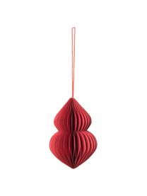 Adornos navideños Viola, 4 uds., Figura: papel, Rojo, Ø 9 x Al 10 cm