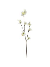 Fleur de cerisier artificielle, Plastique, Blanc, jaune, brun, long. 84 cm