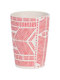 Mug en bambou Pintura, Rouge, blanc